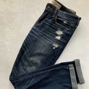 Abercrombie & Fitch Distressed Dark Skinny Jeans